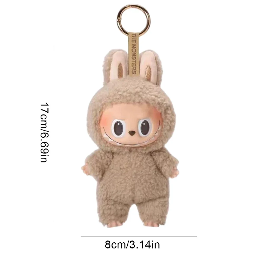 Labubu Monster Doll with Backpack Blind Box Heartbeat Macaron Mokoko Anime Character Guessing Bag Pendant Gift Replica