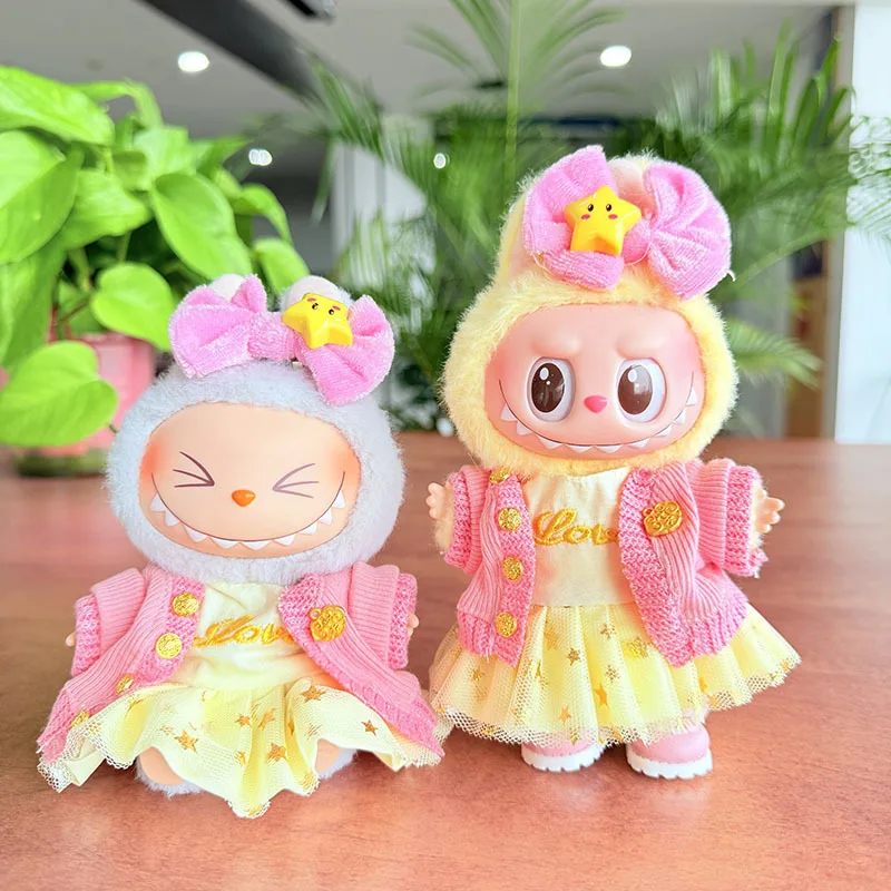 Original 17cm labubu clothes outfit Plush doll clothes Macaron Cute Clothing DIY Kid Gift Clothes Hair accessories v1v2 clothes Original 17cm labubu clothes outfit Plush doll clothes Macaron Cute Clothing DIY Kid Gift Clothes Hair accessories v1v2 clothes