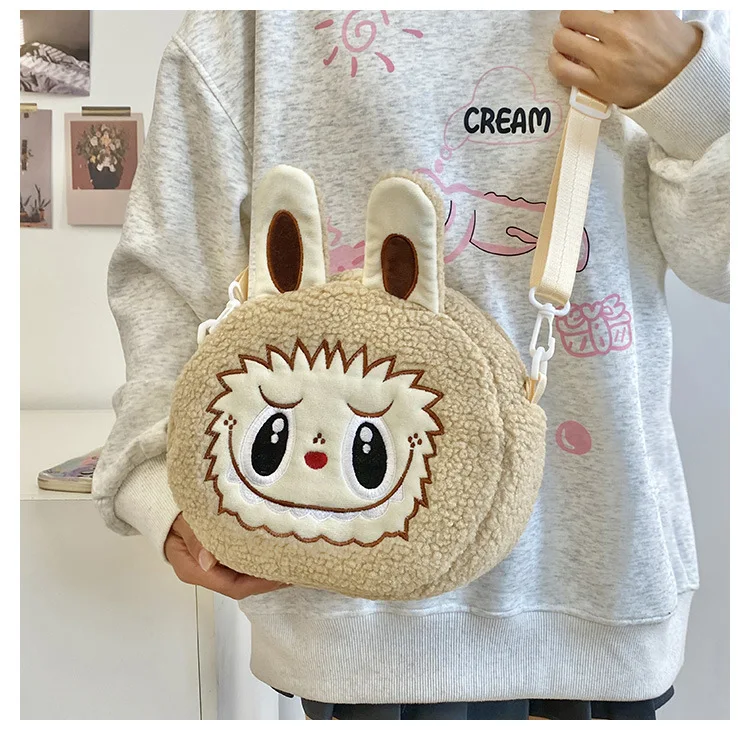 Labu Crossbody Bag Cartoon Backpack Doll Change Plush Bag Children'S Backpack Cartoon Bag Shoulder Bag Handbag Girl Gift Labu Crossbody Bag Cartoon Backpack Doll Change Plush Bag Children'S Backpack Cartoon Bag Shoulder Bag Handbag Girl Gift