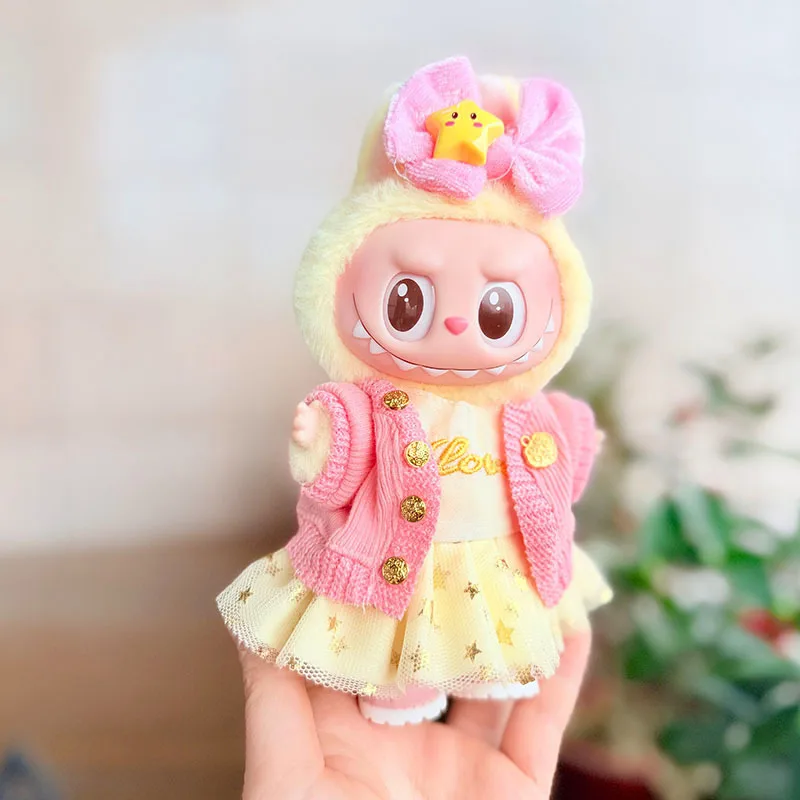 Original 17cm labubu clothes outfit Plush doll clothes Macaron Cute Clothing DIY Kid Gift Clothes Hair accessories v1v2 clothes Original 17cm labubu clothes outfit Plush doll clothes Macaron Cute Clothing DIY Kid Gift Clothes Hair accessories v1v2 clothes