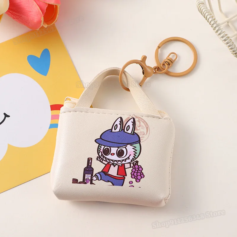 Cartoon Labubu Monster Keyring Exquisite Coin Purse Lightweight Keychain Leather Women's Portable Lipstick Headphone Storage Bag Cartoon Labubu Monster Keyring Exquisite Coin Purse Lightweight Keychain Leather Women's Portable Lipstick Headphone Storage Bag