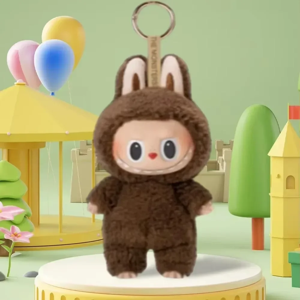 Labubu Monster Doll with Backpack Blind Box Heartbeat Macaron Mokoko Anime Character Guessing Bag Pendant Gift Replica