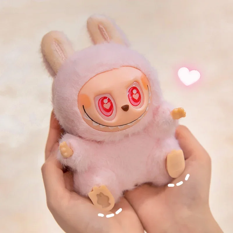 15cm Labubu Plush Toy The Monsters Heartbeat Macaron Doll Enamel Face Cute Stuffed Anime Pendant Tabletop Ornament Gift Girl
