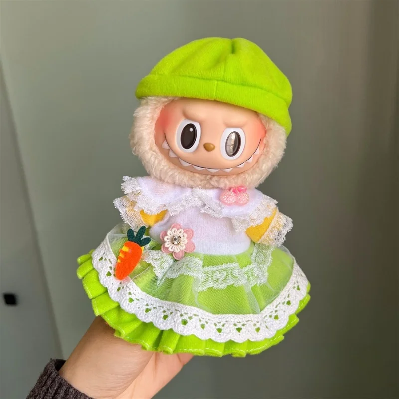 Mini Plush Doll Clothes Outfit Accessories for 17cm Labubu V1 V2 and Multiple Series - The Perfect Attire for Your Doll