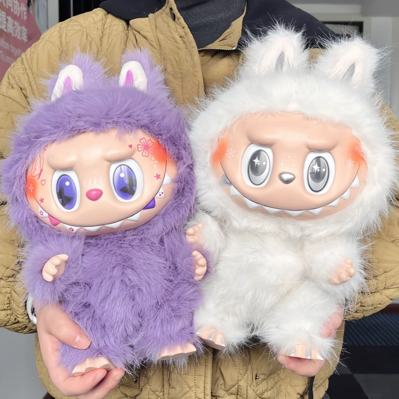 In Stock New 38cm The Monster Labubu Series Zimomo Big Angel Creative Doll  Vinyl Pendant Doll Model Replica Toys Birthday Gifts