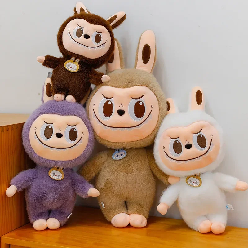 2025 Labubu Cartoon Ragdoll Plush Toys Mink Fur Cute Rabbit Ragdoll Accompany Sleep Plush Toy Pillow Children'S Christmas Gift