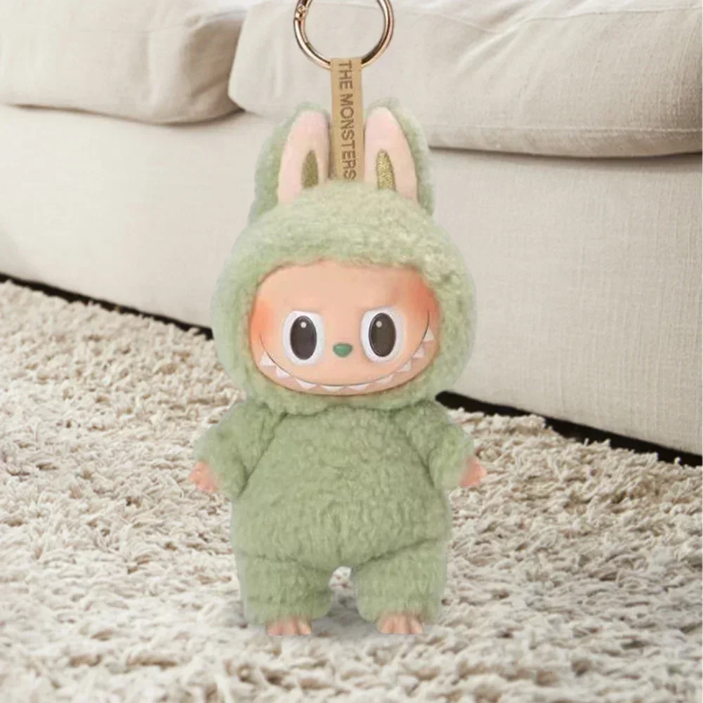 Labubu Monster Doll with Backpack Blind Box Heartbeat Macaron Mokoko Anime Character Guessing Bag Pendant Gift Replica
