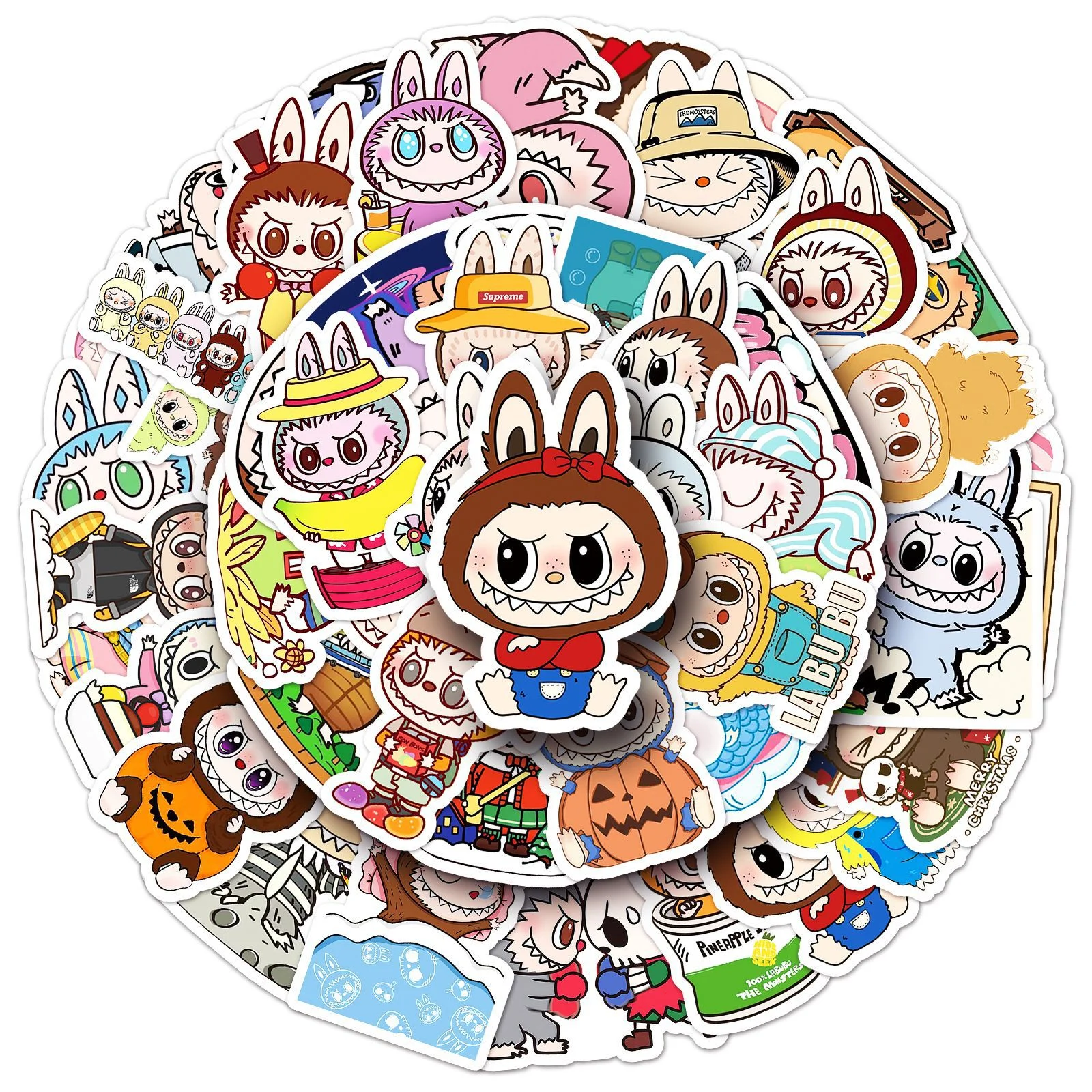 Labubu Stickers Cute Multi-purpose Stickers Waterproof Decorative Refrigerator Computer Stickers 50pcs/bag Labubu Stickers Cute Multi-purpose Stickers Waterproof Decorative Refrigerator Computer Stickers 50pcs/bag