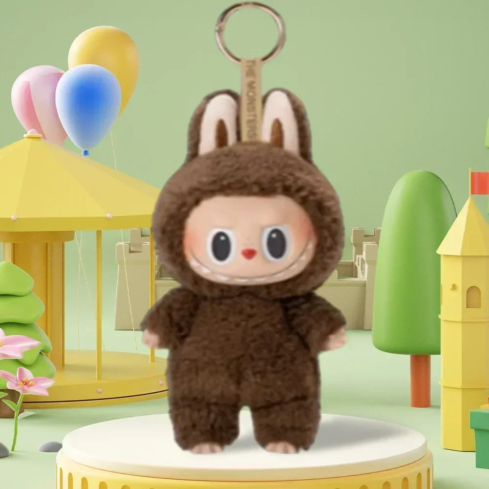 Labubu Monster Doll with Backpack Blind Box Heartbeat Macaron Mokoko Anime Character Guessing Bag Pendant Gift Replica