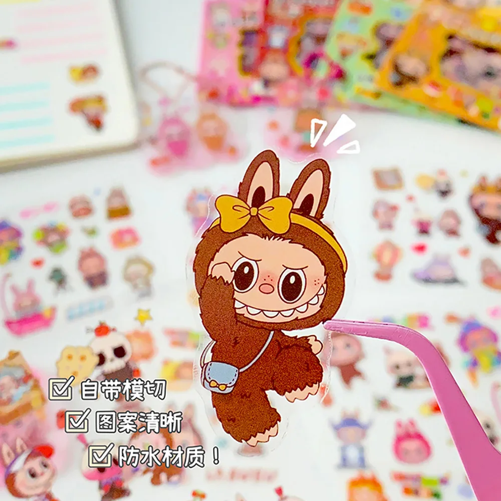 5PCS Labubu Anime Sticker Cartoon Applique Pack Transparent Waterproof Decals Diy Handbook Decoration Fashion Accessories Gifts 5PCS Labubu Anime Sticker Cartoon Applique Pack Transparent Waterproof Decals Diy Handbook Decoration Fashion Accessories Gifts