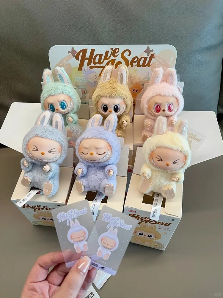 Labubu Authentic Sitting Banquet Vinyl Face 2.0 Series Pendant Doll Home Decoration Keychain Series Model Children's Toy Gift Labubu Authentic Sitting Banquet Vinyl Face 2.0 Series Pendant Doll Home Decoration Keychain Series Model Children's Toy Gift