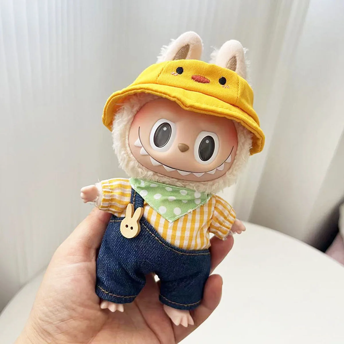 For Labubu Dolls Cute Mini Plush Doll'S Clothes Strap Pants Set Clothes Dolls DIY Accessories Gifts For Labubu Dolls Cute Mini Plush Doll'S Clothes Strap Pants Set Clothes Dolls DIY Accessories Gifts
