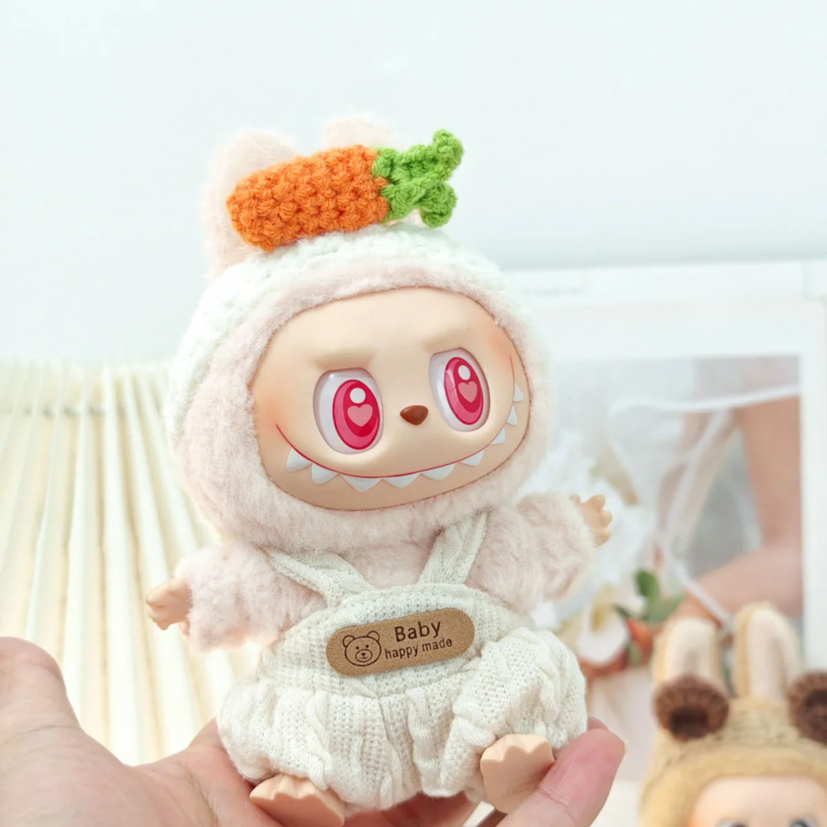For Labubu Dolls Cute Mini Plush Doll'S Clothes Strap Pants Set Clothes Dolls DIY Accessories Gifts For Labubu Dolls Cute Mini Plush Doll'S Clothes Strap Pants Set Clothes Dolls DIY Accessories Gifts