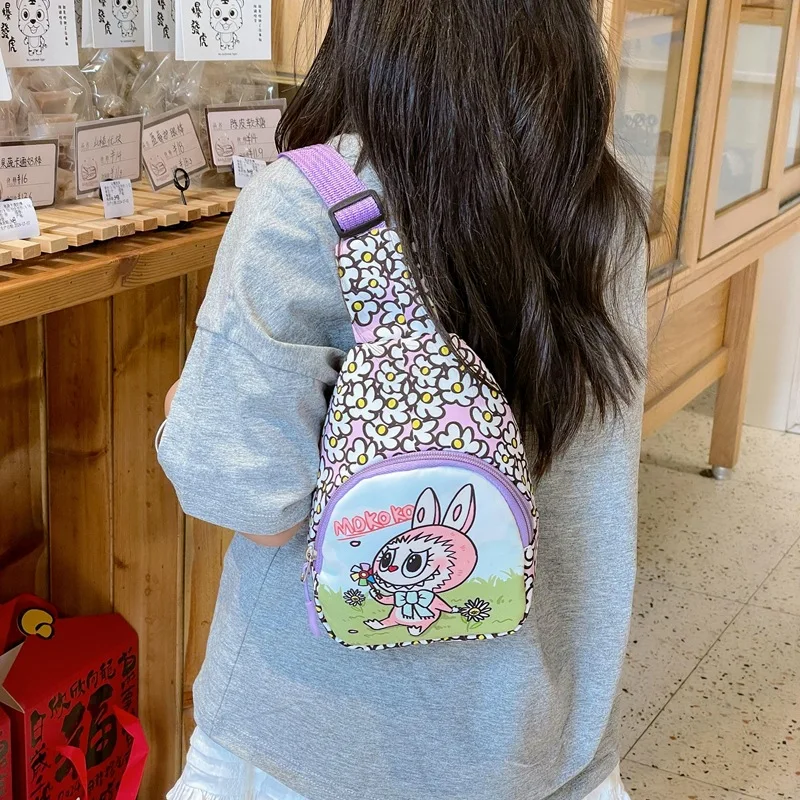 2024 Bubble Mart Labubu children's bag chest bag cartoon explosion girl accessories bag tide tide slimbopher bag 2024 Bubble Mart Labubu children's bag chest bag cartoon explosion girl accessories bag tide tide slimbopher bag