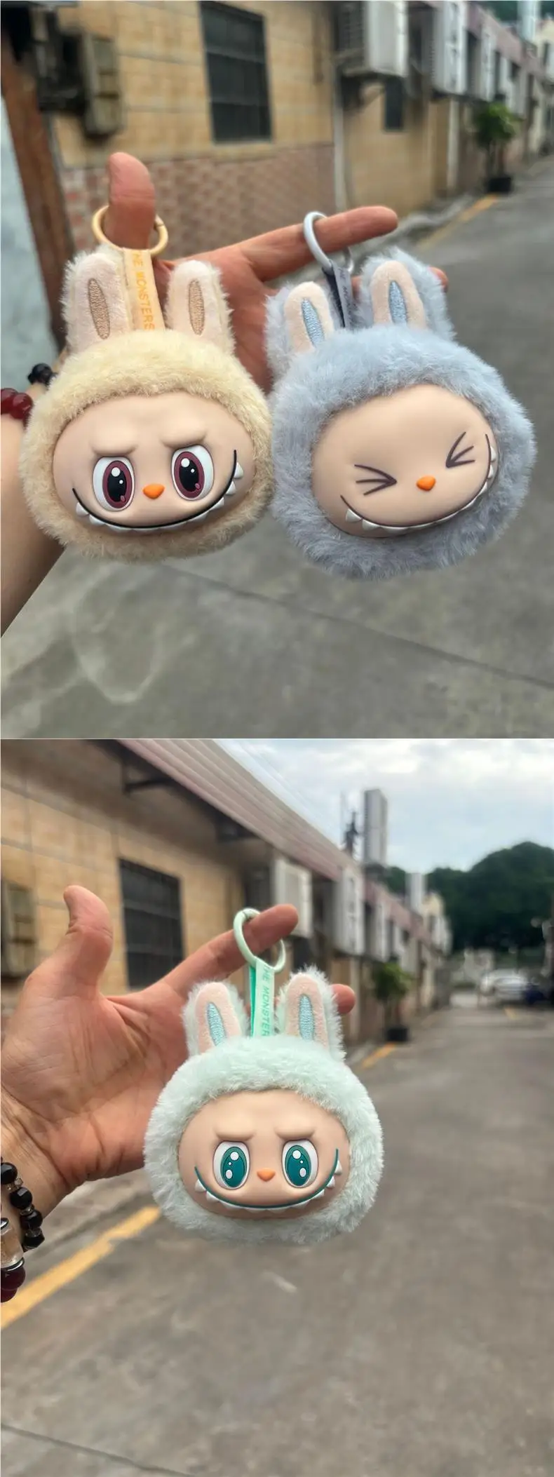 Labubu 2nd Generation Series Multi Color Cute Doll Head Plush Toy Backpack Pendant Keychain Anime Peripheral Mysterious Box Gift