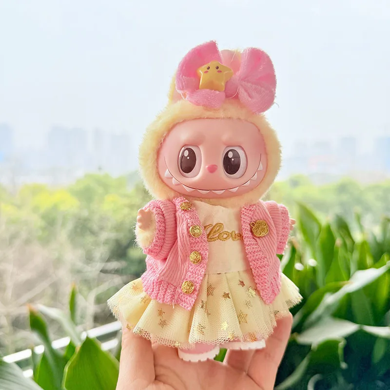 Original 17cm labubu clothes outfit Plush doll clothes Macaron Cute Clothing DIY Kid Gift Clothes Hair accessories v1v2 clothes Original 17cm labubu clothes outfit Plush doll clothes Macaron Cute Clothing DIY Kid Gift Clothes Hair accessories v1v2 clothes