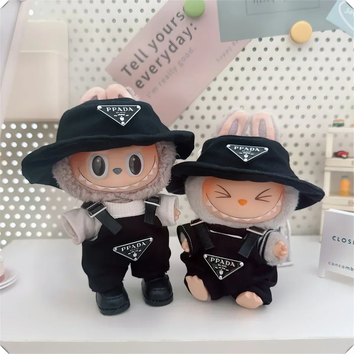 For 17cm Labubus Mini Doll Clothes Outfit Hat Clothes Shoes Labubu II Doll Accessories Cultivate Sitting Party Game Toys For 17cm Labubus Mini Doll Clothes Outfit Hat Clothes Shoes Labubu II Doll Accessories Cultivate Sitting Party Game Toys