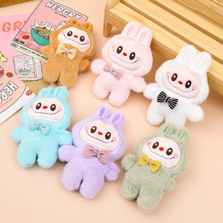 Baby Three Plush Phone Lanyard Blind Box Outdoor Cute Plush Keychain Pendant Phone Decoration Doll Trendy Toy Kid Christmas Gift
