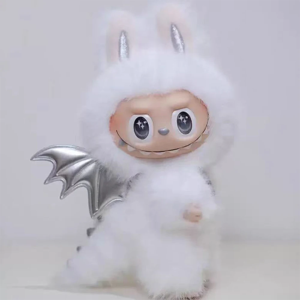 In Stock High Quality Labubu Skullpanda Mokoko Zimomo Halloween Labubu Keychain Doll Christmas Gift Keyring Kids Toys Replica