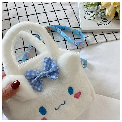 Kawaii Sanrio Plush Bag Kuromi Melody Cinnamoroll Cartoon Anime Handbag Crossbody Cosmetic Travel Storage Bags Women Girls Gifts Kawaii Sanrio Plush Bag Kuromi Melody Cinnamoroll Cartoon Anime Handbag Crossbody Cosmetic Travel Storage Bags Women Girls Gifts