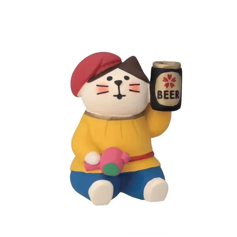 ZAKKA Japanese Style Cute Cat Flower Appreciation Cherry Blossom Matcha INS Trendy Toy DIY Resin Handicraft Small Ornaments