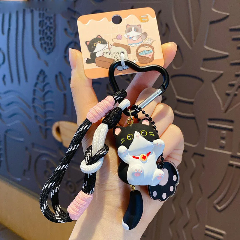 Cute Tail Wagging Cat Cat Keychain Cartoon Kitten Resin Pendant Girl Bag Accessories Student Schoolbag Key Chain Ring Pendant Cute Tail Wagging Cat Cat Keychain Cartoon Kitten Resin Pendant Girl Bag Accessories Student Schoolbag Key Chain Ring Pendant