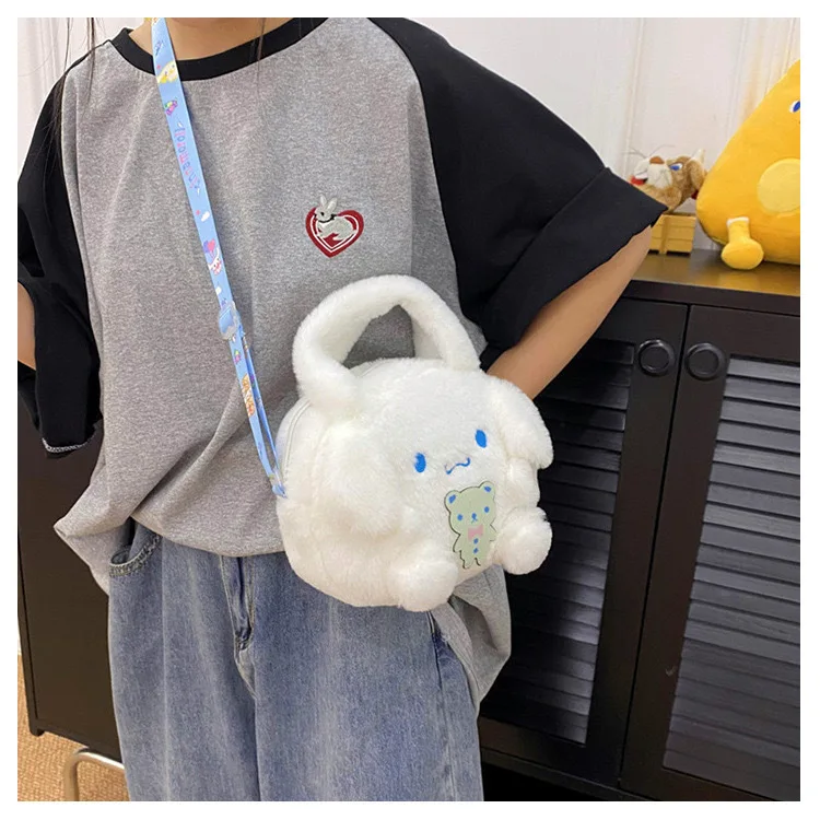 Kawaii Sanrio Plush Bag Kuromi Backpack Anime Melody Cinnamoroll Plushie Handbags Pochacco Cartoon Stuffed Bag for Girls Gifts Kawaii Sanrio Plush Bag Kuromi Backpack Anime Melody Cinnamoroll Plushie Handbags Pochacco Cartoon Stuffed Bag for Girls Gifts
