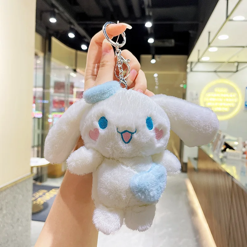 Sanrio Cinnamoroll Plush Doll Keychain Cartoon Soft Stuffed Plushies Key Ring Bag Pendant Girl Gift Kids Toys Sanrio Cinnamoroll Plush Doll Keychain Cartoon Soft Stuffed Plushies Key Ring Bag Pendant Girl Gift Kids Toys
