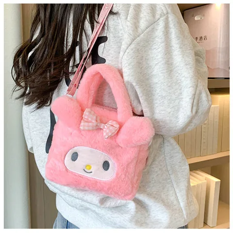 Kawaii Sanrio Plush Bag Kuromi Melody Cinnamoroll Cartoon Anime Handbag Crossbody Cosmetic Travel Storage Bags Women Girls Gifts Kawaii Sanrio Plush Bag Kuromi Melody Cinnamoroll Cartoon Anime Handbag Crossbody Cosmetic Travel Storage Bags Women Girls Gifts