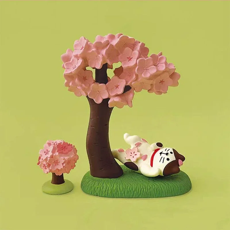 ZAKKA Japanese Style Cute Cat Flower Appreciation Cherry Blossom Matcha INS Trendy Toy DIY Resin Handicraft Small Ornaments