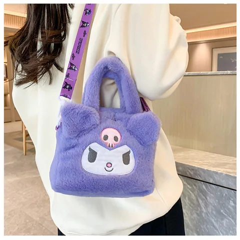 Kawaii Sanrio Plush Bag Kuromi Melody Cinnamoroll Cartoon Anime Handbag Crossbody Cosmetic Travel Storage Bags Women Girls Gifts Kawaii Sanrio Plush Bag Kuromi Melody Cinnamoroll Cartoon Anime Handbag Crossbody Cosmetic Travel Storage Bags Women Girls Gifts