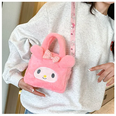 Kawaii Sanrio Plush Bag Kuromi Melody Cinnamoroll Cartoon Anime Handbag Crossbody Cosmetic Travel Storage Bags Women Girls Gifts Kawaii Sanrio Plush Bag Kuromi Melody Cinnamoroll Cartoon Anime Handbag Crossbody Cosmetic Travel Storage Bags Women Girls Gifts