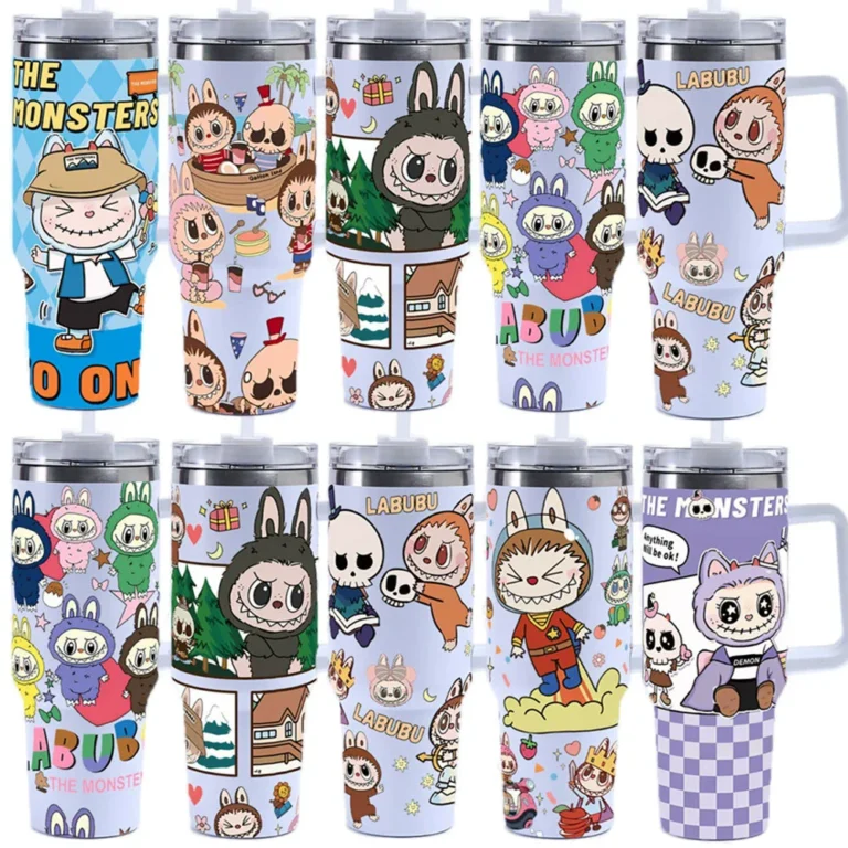 BPA-Free Visually Appealing Cartoon Water Bottle with Straw - Leak-Proof, Portable for Outdoor Sports, Fitness, Travel
