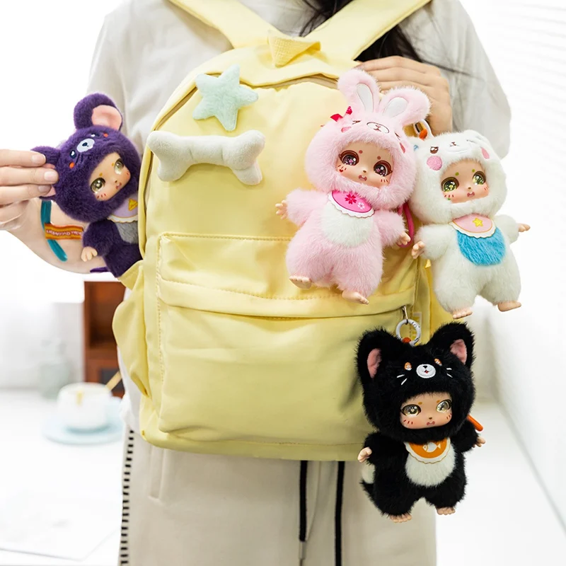 Cute Animals Vinyl Face Plush Toys Popular Stuffed Plush Rabbit, Cat, Bear, Mouse Toy Pendant Gift for Animal Enthusiasts