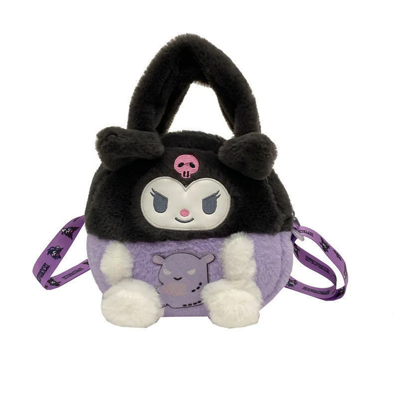 Kawaii Sanrio Plush Bag Kuromi Backpack Anime Melody Cinnamoroll Plushie Handbags Pochacco Cartoon Stuffed Bag for Girls Gifts Kawaii Sanrio Plush Bag Kuromi Backpack Anime Melody Cinnamoroll Plushie Handbags Pochacco Cartoon Stuffed Bag for Girls Gifts