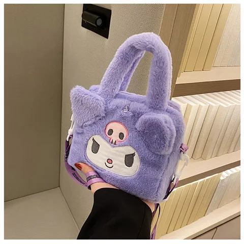 Kawaii Sanrio Plush Bag Kuromi Melody Cinnamoroll Cartoon Anime Handbag Crossbody Cosmetic Travel Storage Bags Women Girls Gifts Kawaii Sanrio Plush Bag Kuromi Melody Cinnamoroll Cartoon Anime Handbag Crossbody Cosmetic Travel Storage Bags Women Girls Gifts