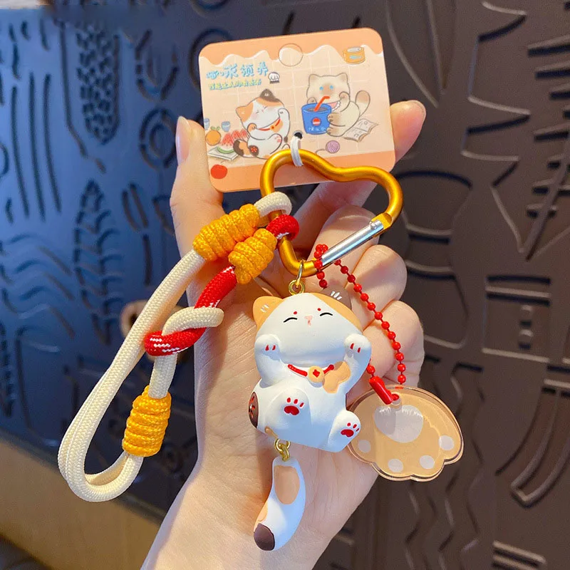 Cute Tail Wagging Cat Cat Keychain Cartoon Kitten Resin Pendant Girl Bag Accessories Student Schoolbag Key Chain Ring Pendant Cute Tail Wagging Cat Cat Keychain Cartoon Kitten Resin Pendant Girl Bag Accessories Student Schoolbag Key Chain Ring Pendant