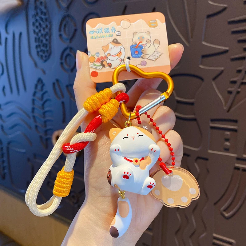 Cute Tail Wagging Cat Cat Keychain Cartoon Kitten Resin Pendant Girl Bag Accessories Student Schoolbag Key Chain Ring Pendant Cute Tail Wagging Cat Cat Keychain Cartoon Kitten Resin Pendant Girl Bag Accessories Student Schoolbag Key Chain Ring Pendant
