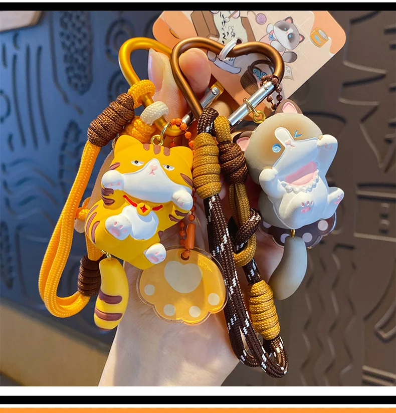 Cute Tail Wagging Cat Cat Keychain Cartoon Kitten Resin Pendant Girl Bag Accessories Student Schoolbag Key Chain Ring Pendant Cute Tail Wagging Cat Cat Keychain Cartoon Kitten Resin Pendant Girl Bag Accessories Student Schoolbag Key Chain Ring Pendant