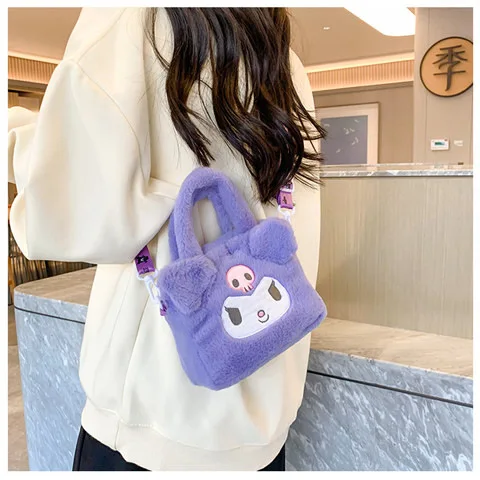 Kawaii Sanrio Plush Bag Kuromi Melody Cinnamoroll Cartoon Anime Handbag Crossbody Cosmetic Travel Storage Bags Women Girls Gifts Kawaii Sanrio Plush Bag Kuromi Melody Cinnamoroll Cartoon Anime Handbag Crossbody Cosmetic Travel Storage Bags Women Girls Gifts