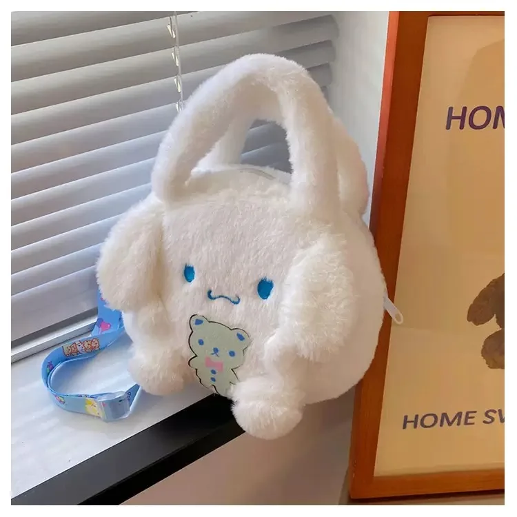 Kawaii Sanrio Plush Bag Kuromi Backpack Anime Melody Cinnamoroll Plushie Handbags Pochacco Cartoon Stuffed Bag for Girls Gifts Kawaii Sanrio Plush Bag Kuromi Backpack Anime Melody Cinnamoroll Plushie Handbags Pochacco Cartoon Stuffed Bag for Girls Gifts