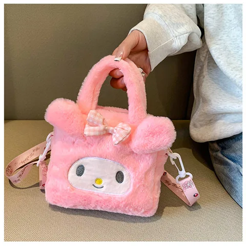 Kawaii Sanrio Plush Bag Kuromi Melody Cinnamoroll Cartoon Anime Handbag Crossbody Cosmetic Travel Storage Bags Women Girls Gifts Kawaii Sanrio Plush Bag Kuromi Melody Cinnamoroll Cartoon Anime Handbag Crossbody Cosmetic Travel Storage Bags Women Girls Gifts