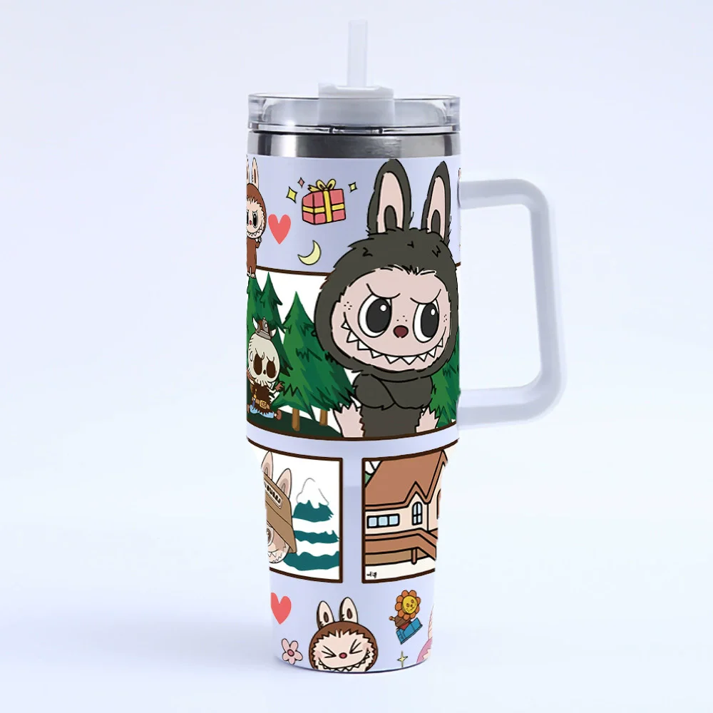 New 40OZ stainless steel drum type tibial drive insulated cup with straw and lid, large capacity car cup New 40OZ stainless steel drum type tibial drive insulated cup with straw and lid, large capacity car cup