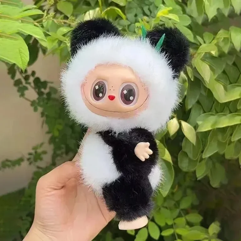 Miniso V2 LABU Monsters Heartbeat Macaron Enamel Face Cute Stuffed Pvc Figurine Tabletop Ornament Kawaii Toy Birthday For Kid