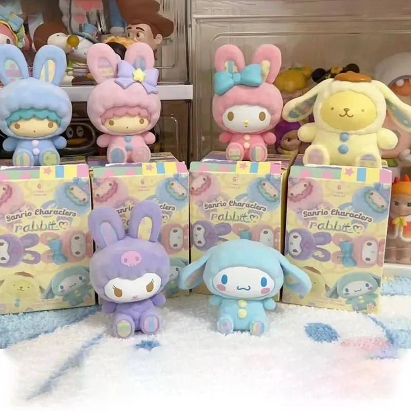 Sanrio Bunny series blind box Cinnamoroll Kuromi my melody hand-made desktop ornaments girl gift. toys