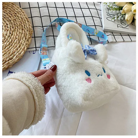 Kawaii Sanrio Plush Bag Kuromi Melody Cinnamoroll Cartoon Anime Handbag Crossbody Cosmetic Travel Storage Bags Women Girls Gifts Kawaii Sanrio Plush Bag Kuromi Melody Cinnamoroll Cartoon Anime Handbag Crossbody Cosmetic Travel Storage Bags Women Girls Gifts