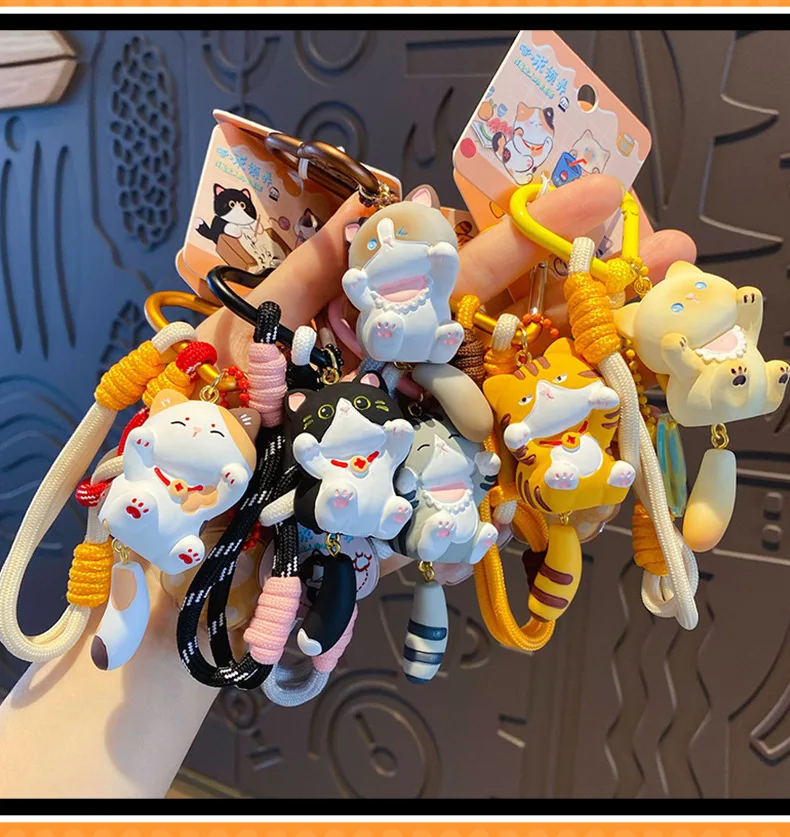 Cute Tail Wagging Cat Cat Keychain Cartoon Kitten Resin Pendant Girl Bag Accessories Student Schoolbag Key Chain Ring Pendant Cute Tail Wagging Cat Cat Keychain Cartoon Kitten Resin Pendant Girl Bag Accessories Student Schoolbag Key Chain Ring Pendant