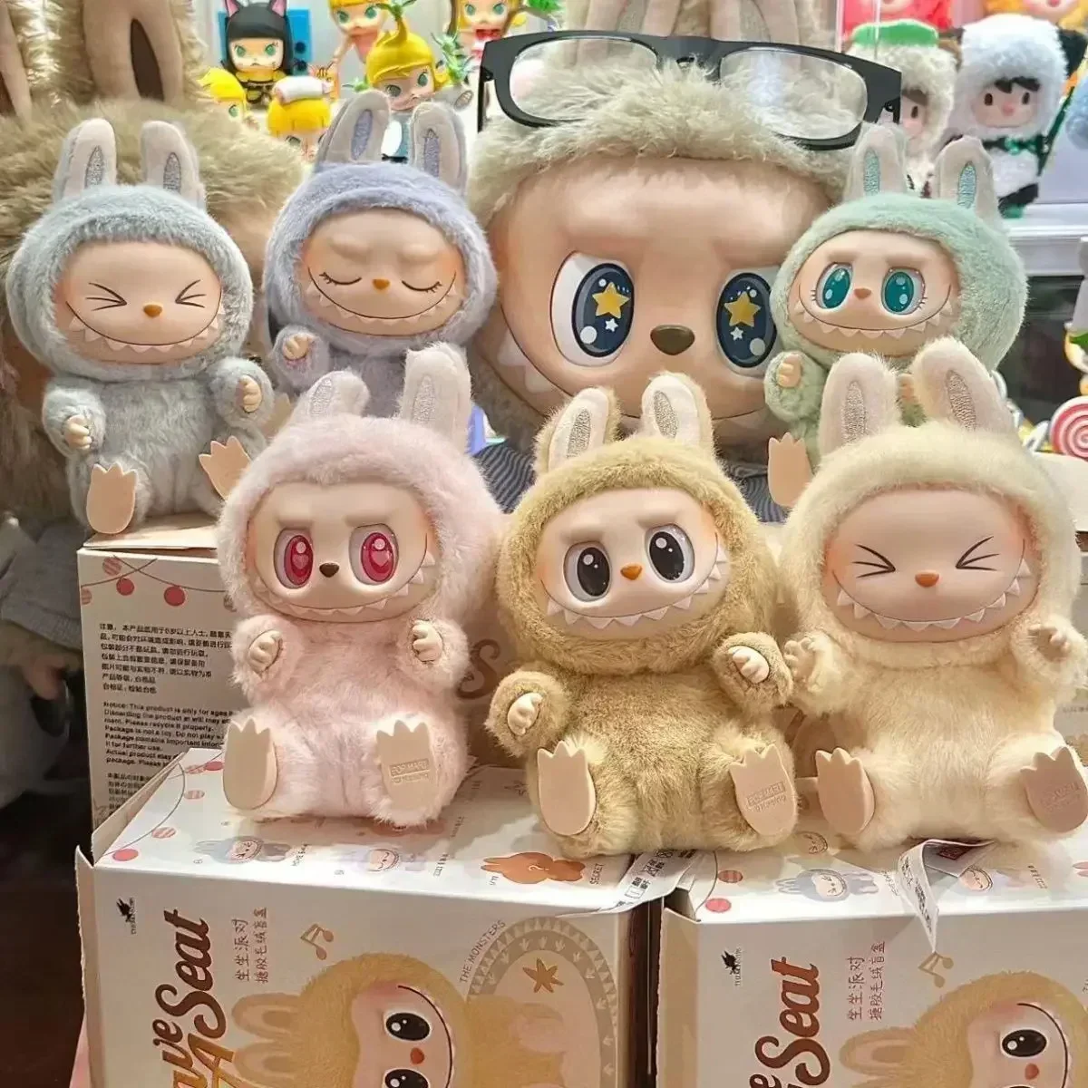 NEW sale Blind box Selling Labubu Pulley Cloth Handmade Sitting Party Vinyl Plush Doll Toy Decorative 1:1 Replica Christmas Gift NEW sale Blind box Selling Labubu Pulley Cloth Handmade Sitting Party Vinyl Plush Doll Toy Decorative 1:1 Replica Christmas Gift