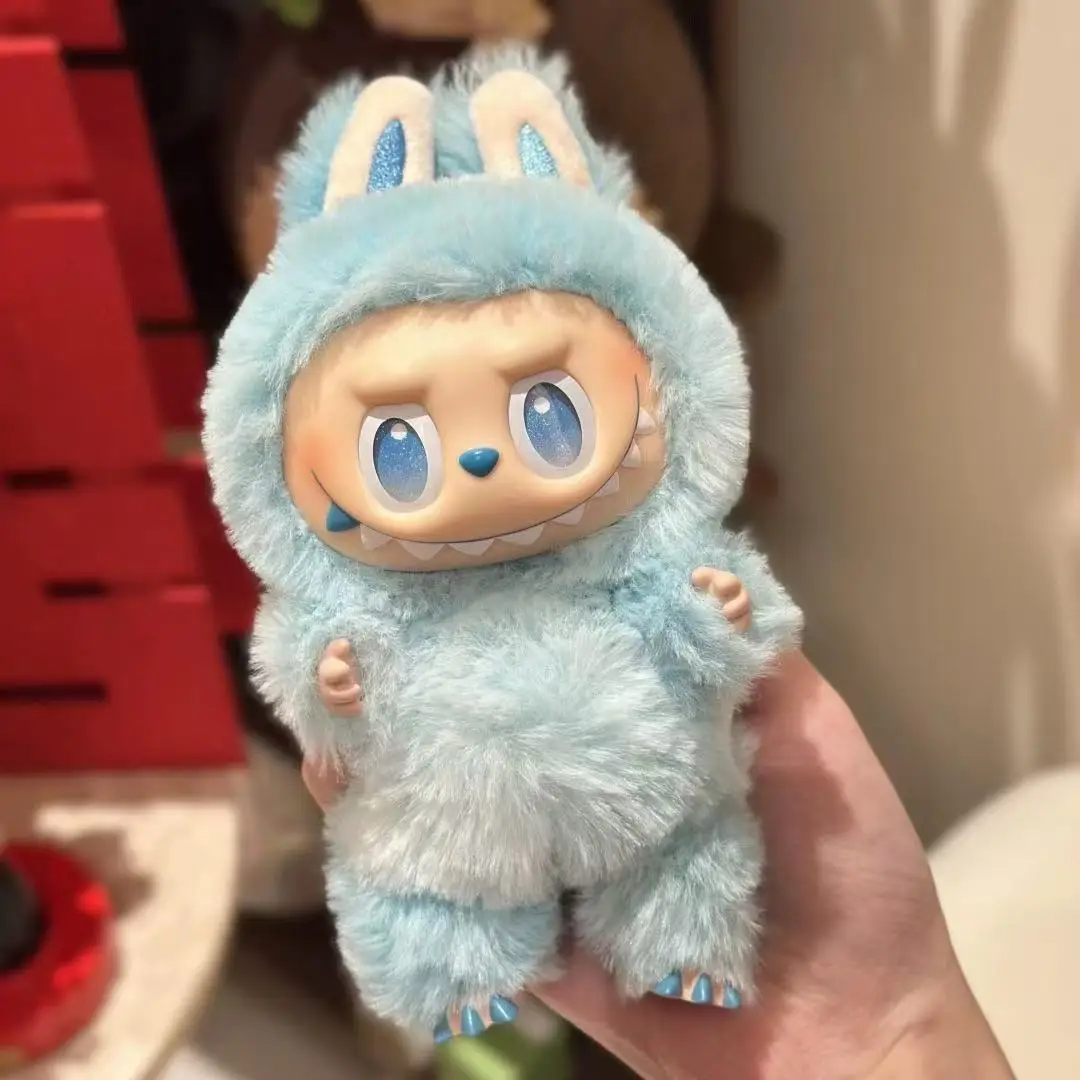 Miniso V2 LABU Monsters Heartbeat Macaron Enamel Face Cute Stuffed Pvc Figurine Tabletop Ornament Kawaii Toy Birthday For Kid