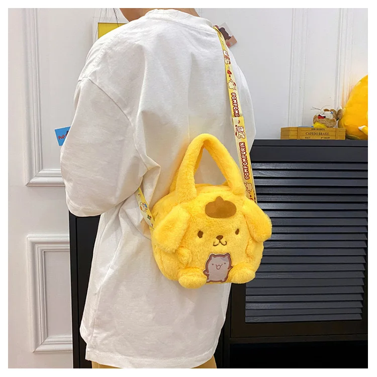 Kawaii Sanrio Plush Bag Kuromi Backpack Anime Melody Cinnamoroll Plushie Handbags Pochacco Cartoon Stuffed Bag for Girls Gifts Kawaii Sanrio Plush Bag Kuromi Backpack Anime Melody Cinnamoroll Plushie Handbags Pochacco Cartoon Stuffed Bag for Girls Gifts